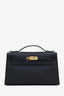 Pochette Kelly Hermès 2024 en cuir Swift noir