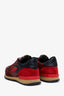 Valentino Red Leather Camo Print Rockstud Sneakers Size 39