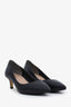 Stuart Weitzman Black Leather Pointed Toe Heels Size 7.5