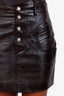 Saint Laurent Black Leather Mini Skirt Size 38