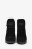 Prada Black Suede Lace Up Ankle Boots Size 5