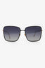 Tom Ford Black Heather Gradient Square Sunglasses