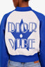 Christian Dior Blue/White Zip Up 'Dior Vibe' Sweater Size 8