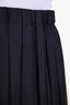 Tibi Black Pleated Satin Maxi Skirt Size XL