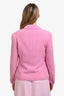 Pre-loved Chanel™ Pink Wool Double Breasted Coco Mark Button Jacket Size 40