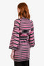 Missoni Pink/Black Striped Belted Long Sweater Size 42
