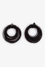 Brunello Cucinelli Burgundy Multi-Strand Beaded Hoop Earrings