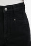 Isabel Marant Black Denim Distressed Trim Natalina Bermuda Shorts Size 34