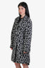 Gucci 2012 Black/White Animal Print Alpaca Coat Size 40