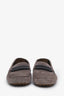 Brunello Cucinelli Grey Suede Monili-detail Loafers Size 36.5