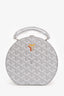 Goyard Silver Goyardine Coated Canvas Alto Hat Box Trunk Bag With Strap