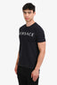 Versace Black Cotton Logo T-Shirt Size S Mens