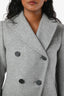 Proenza Schouler Light Grey Wool Cashmere Blend Midi Coat Size 0
