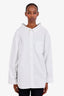 Balenciaga White Oversized Button Down Shirt Size 34
