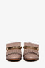 Valentino Blush Leather Uptown Fringe Loafers Size 35