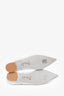Rene Caovilla White Crystal Embellished Flats Size 37.5