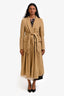 Dries Van Noten Khaki Cotton Belted Coat Size 38