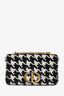 Christian Dior 2021 Black/White Herringbone 'Caro' Shoulder Bag