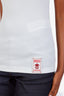 Gucci Cream Cotton Ribbed Web Detail Tank Size XS