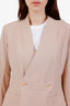 Rick Owens Pink Wool Double Breasted Blazer Size 10