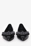 Salvatore Ferragamo Black Calf Leather Viva Bow Ballerina Flats Size 7