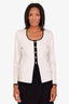 Rag & Bone White/Black 'Ema' Cardigan Size M