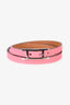 Hermès 2020 Pink Swift Leather Triple Tour Behapi Bracelet Size T2