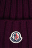 Moncler Purple Wool and Fox Fur Beanie