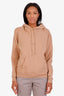 Saint Laurent Beige Cotton Logo Hoodie Size M