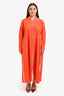 Toogood Orange Hand Painted 'Draughtsman' Shirt Dress Size 3