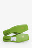 Prada Green Satin Square Toe Mules Size 35.5