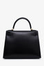 Hermès 2023 Black Box Leather Sellier Kelly 28 with Strap