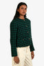 Sandro Green/Black Tweed Buttoned Evening Jacket Size 34