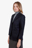 Thom Browne Grey Wool Single Breasted Blazer Size 36
