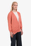 Hermès Salmon Pink Cashmere Cardigan Size 38