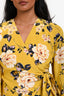 Yumi Kim Yellow Floral Wrap Top Size XS