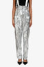 Isabel Marant Silver Cotton Cargo Pants Size 34