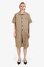 Vis A Vis Beige Utility Romper Size 4