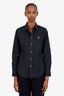 Polo Ralph Laurent Black Cotton Logo Button Up Shirt Size 4