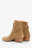 Saint Laurent Beige Suede Buckle 'Wyatt Jodhpur' Ankle Boot Size 43 Mens