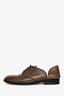 Maison Margiela Brown Leather Cut-Out Oxfords Size 41 Men's