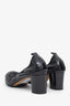 Pre-loved Chanel™ Black Lambskin Patent Cap Toe Pumps Size 41