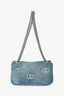 Gucci Blue Denim Crystal Embellished Small GG Marmont Shoulder Bag