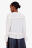 Ulla Johnson Cream Silk Ruffle Blouse Size 4