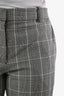 Pantalon Derek Lam 10 Crosby blanc à carreaux noirs avec détails boutonnés, taille 6