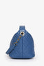 Pre-loved Chanel™ 2019-20 Blue Quilted Lambskin Hobo Clutch with Chain