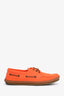 Saint Laurent Orange Suede Boat Shoes Size 44 Mens