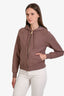 Burberry Pink Cotton Zip Up Hoodie Size XS