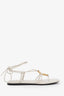 Proenza Schouler White Strappy Flat Sandals Size 35.5