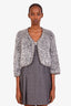Pre-loved Chanel™ Grey Fur Cropped Jacket Size 40